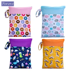 25*35cm Wet Dry Bags for Baby Cloth Diapers Washable Travel Bags Beach Pool Gym Bag for Swimsuits & Wet Clothes with 2 Pockets