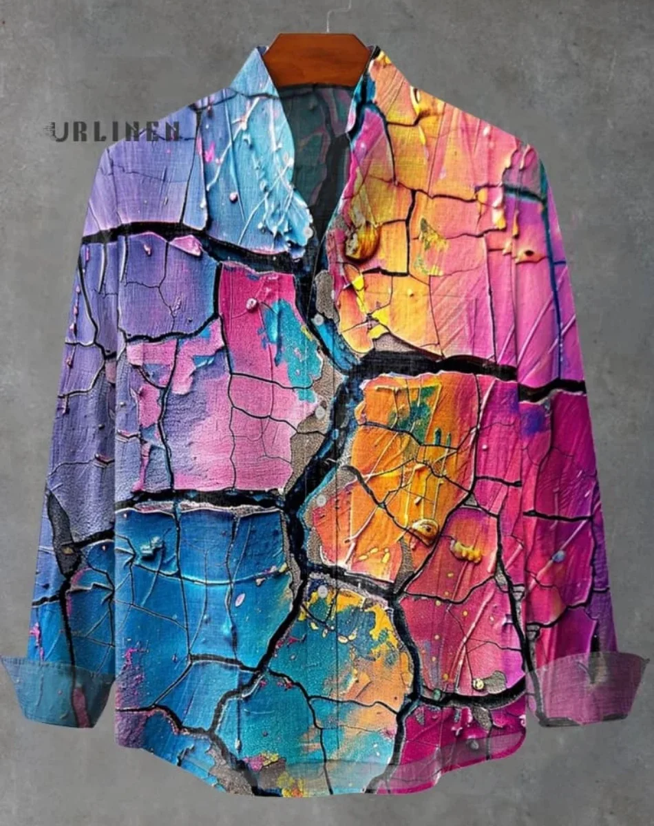 تيكي قمصان هاواي للرجال 2025 جديد قميص رجالي ثلاثية الأبعاد مطبوعة قصيرة الأكمام قميص بسيط بلايز عادية فضفاض المتضخم الرجال الملابس