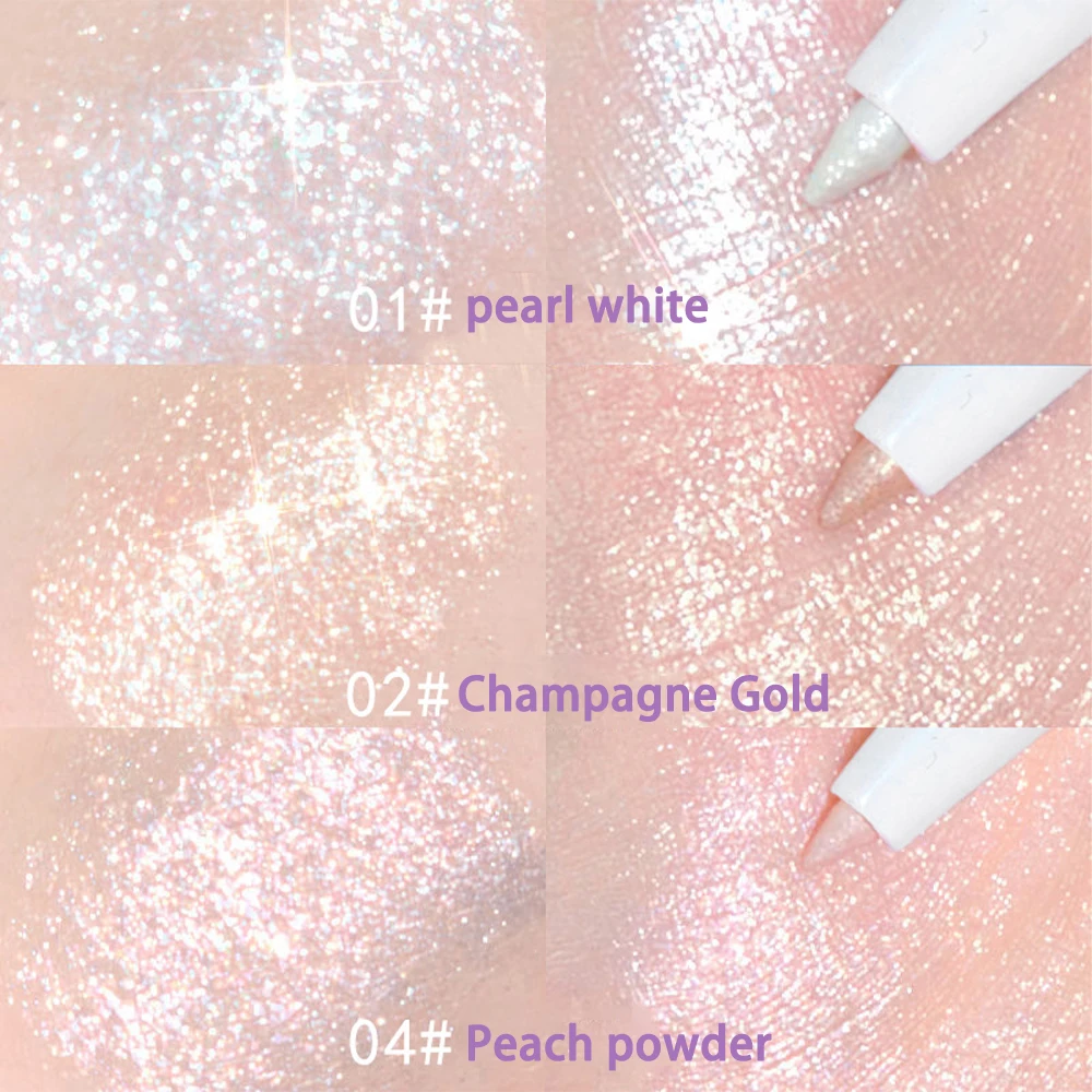 قلم دودة القز للنوم برأسين، قلم مبطن، مكياج طبيعي غير لامع مقاوم للماء وغير ملطخ ثلاثي الأبعاد