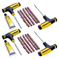 Car Tire Repair Kit Tubeless Tyre Puncture Repair Kit Studding Tool Set Bike Tire Replacement Tool Tire Repair Emergency Tools