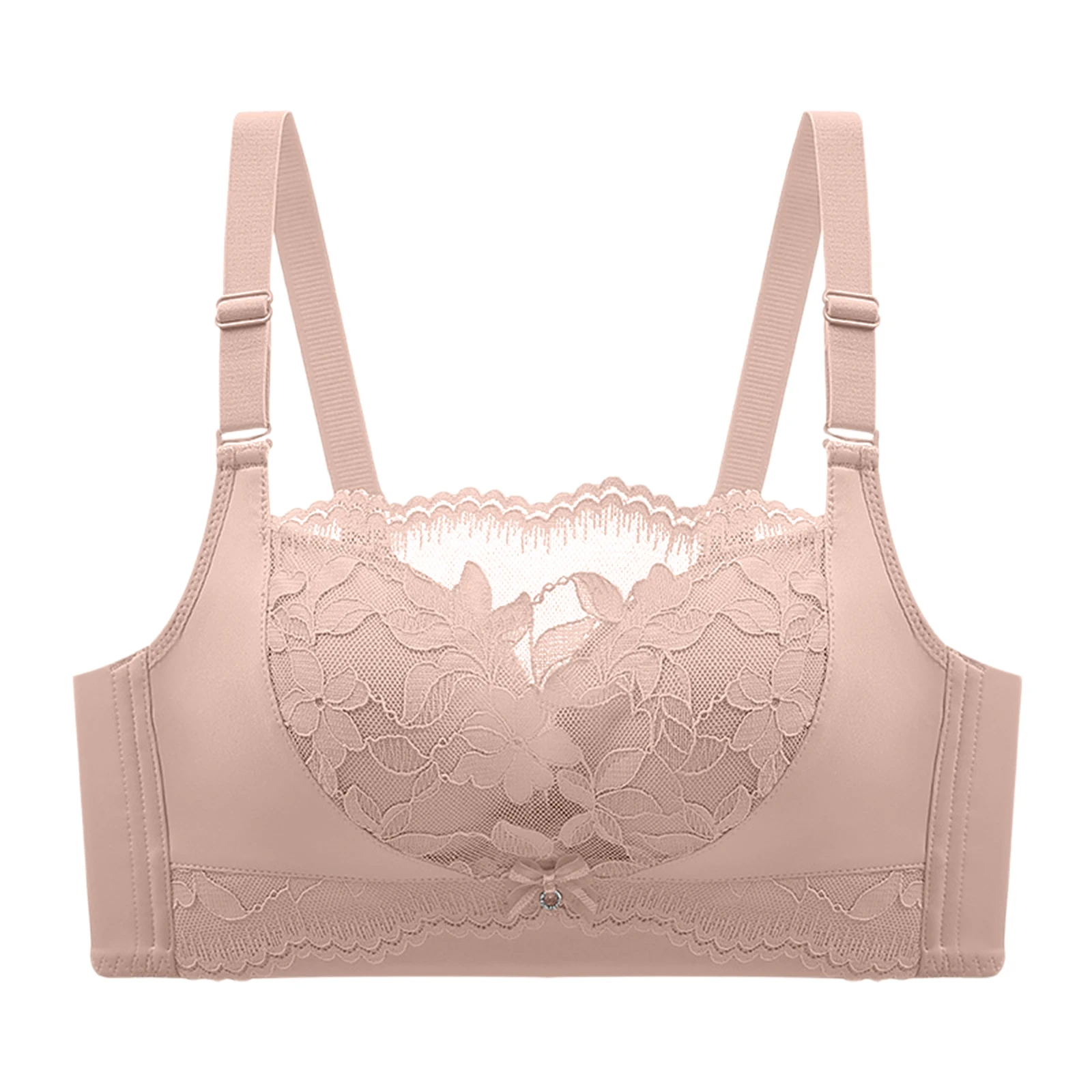 2025년형 두꺼운 주름 브라 여성용 심리스 속옷 편안한 노와이어 데일리 얇은 스포츠 속옷