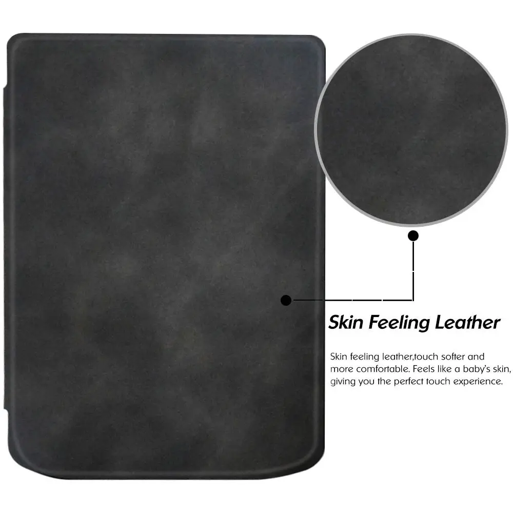 Ultra Slim Soft Flip Cover para E-Reader, Resistente ao Desgaste, À Prova de Choque, Auto Wake, Sleep, Filio, Pocketbook Verso, Verso Pro