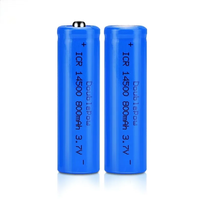 4PCS 14500 rechargeable battery 800mAh 3.7V rechargeable lithium ion AA lithium ion battery suitable for flashlight shaver