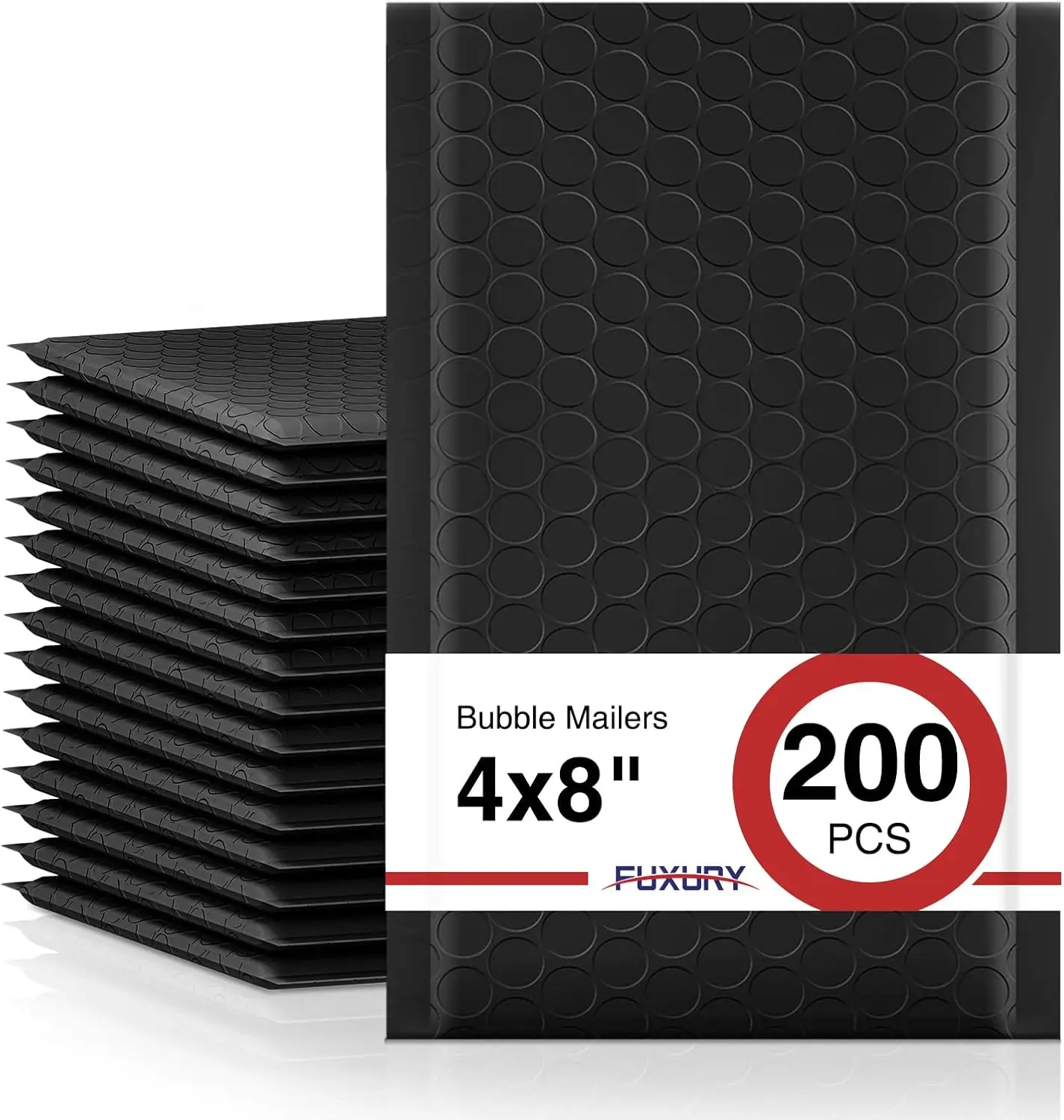 

Black Bubble Mailers 4x8" 200 Pack Waterproof Padded Envelopes Self Seal for Small Business Shipping