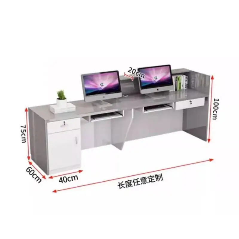 

Beauty Desks Modern Decorations Display Reception Reception Desk Counter Simple Modern Recepcion Desk Commercial Furniture