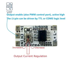 Einstellbarer Strom-LED-Treiber DC 3.3V 3.7V 5V LED-Treiber 28-1500MA Konstantstrom-justierbares Modul für Arduino