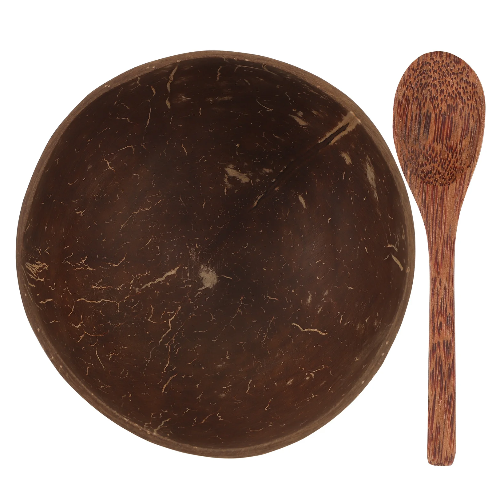 

1Set Coconut Bowl Set High-Class Material Stable Serving Bowl Small Plate for Drinks Ice Cream Coffee Fruit Restaurant Kitchen