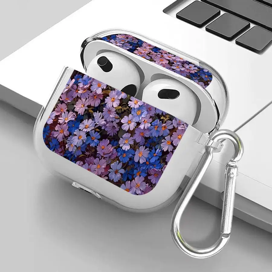 

Cartoon Flower Case For Airpods Pro3 Pro 1 2 3 4 Pro2 Clear Earphone Cases Cover