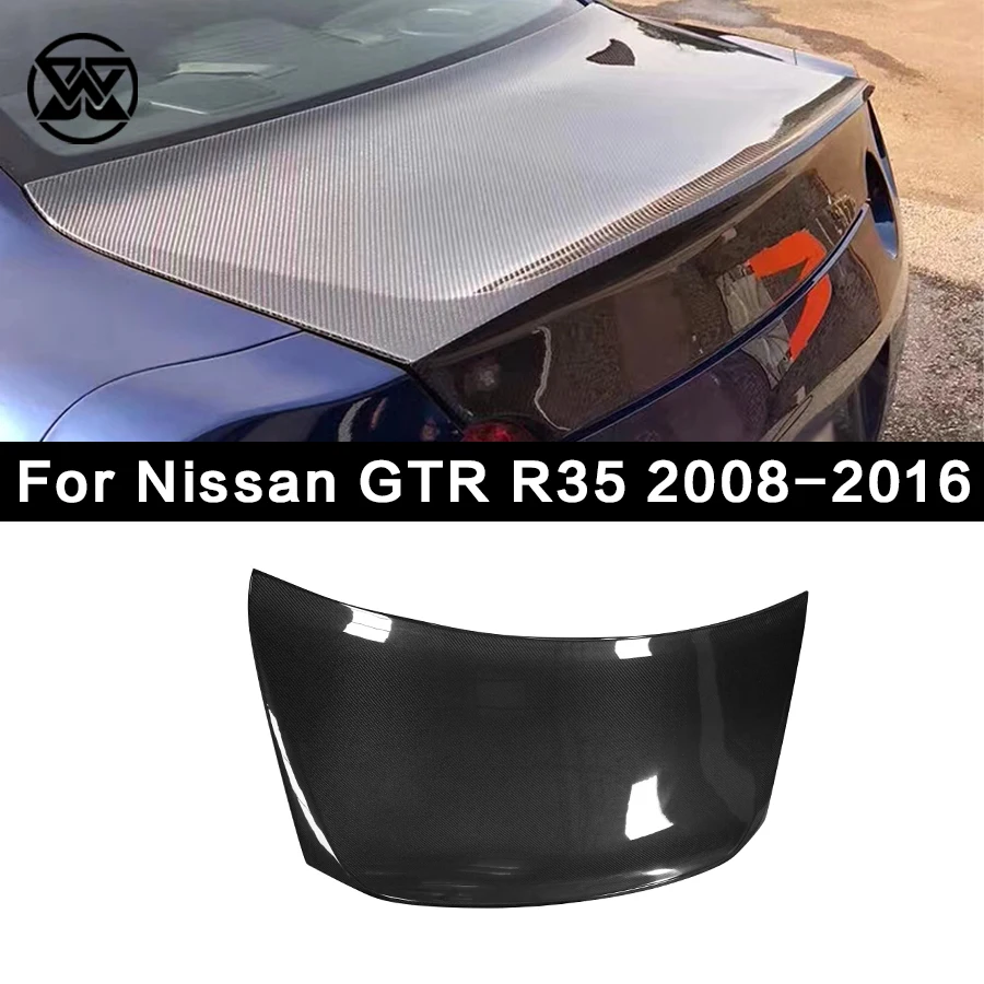 Carbon Fiber Spoiler Car Rear Trunk Lid Tailgate Cover For Nissan GTR R35 2008-2016 Car Boot Lid Upgrade