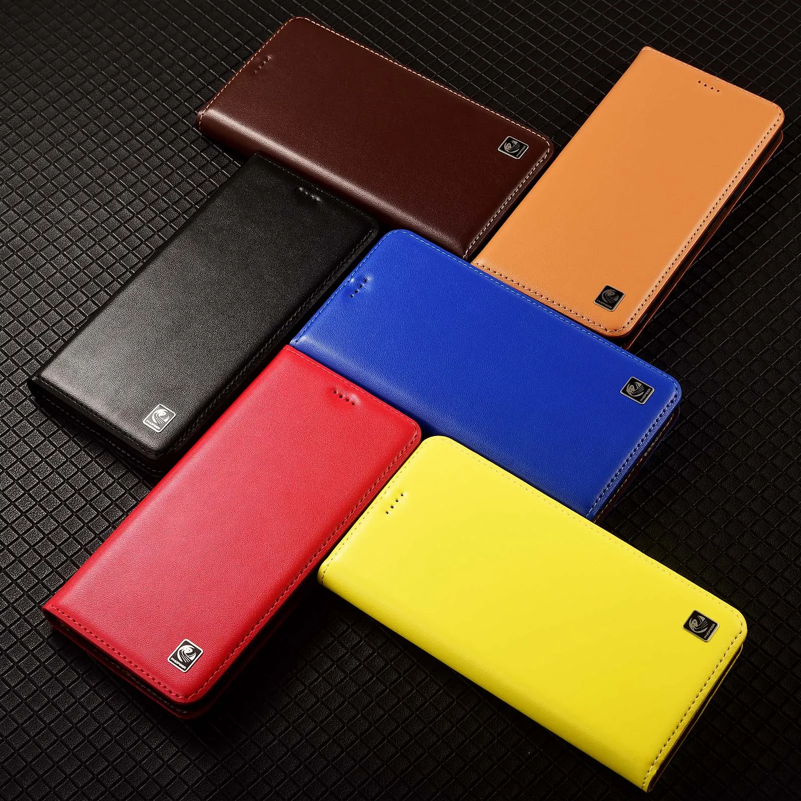 ل Vivo X60 X70 X80 X90 X100 X100S X200 X200S X300 Pro Plus الترا ميني نابا نمط من جلد طبيعي الوجه غطاء الهاتف