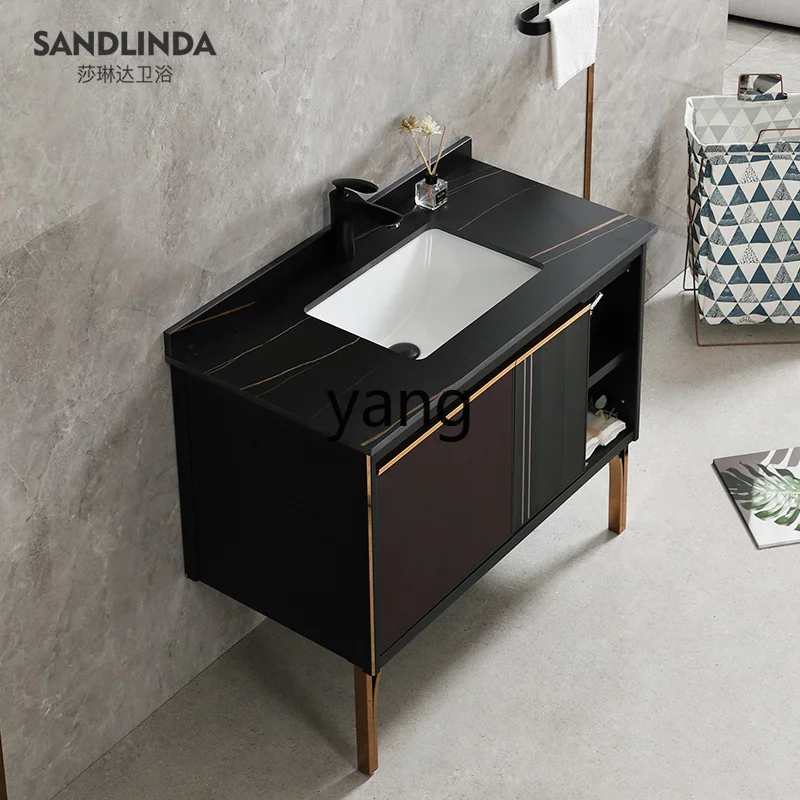 CX Stone Plate Countertop Bathroom Cabinet Wash Basin Combination Floor Type Bathroom Table