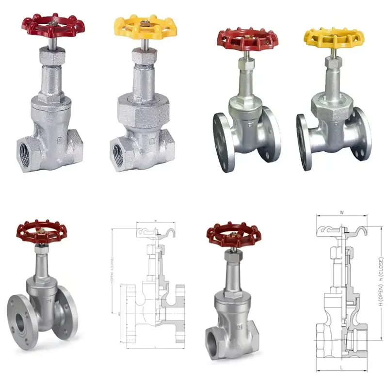 BOWLING GA-FCD Solid Wedge Lift Valve Ductile Iron FCD450 Steam Gate Valve DN15-50 JIS10K/ANSI150 BSPT/NPT/Flange Metal/PTFE