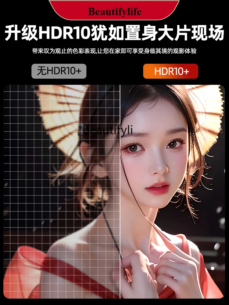 

E132 Projector Home Ultra HD Bedroom Wall Projection Smart Home Theater TV Projector