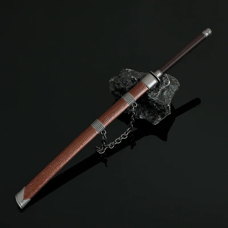 22 سنتيمتر الصينية القديمة الباردة الاستماع الرياح سكين سلاح معدني نموذج سيف ساموراي كاناتا الأعمال الفنية الزخرفية الحلي كوس اللعب هدية