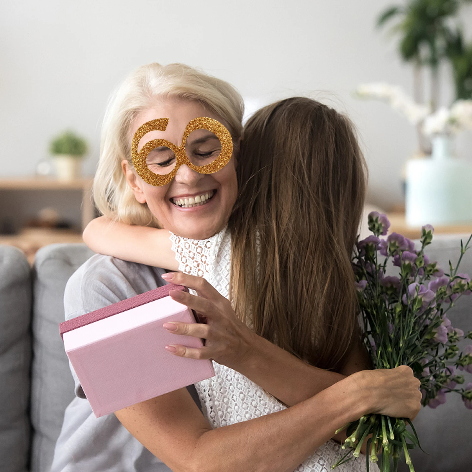 

Digital Glasses Birthday Party Decorations Round for Adults Sunglasses Celebration Abs Photo Props Eyeglasses Miss
