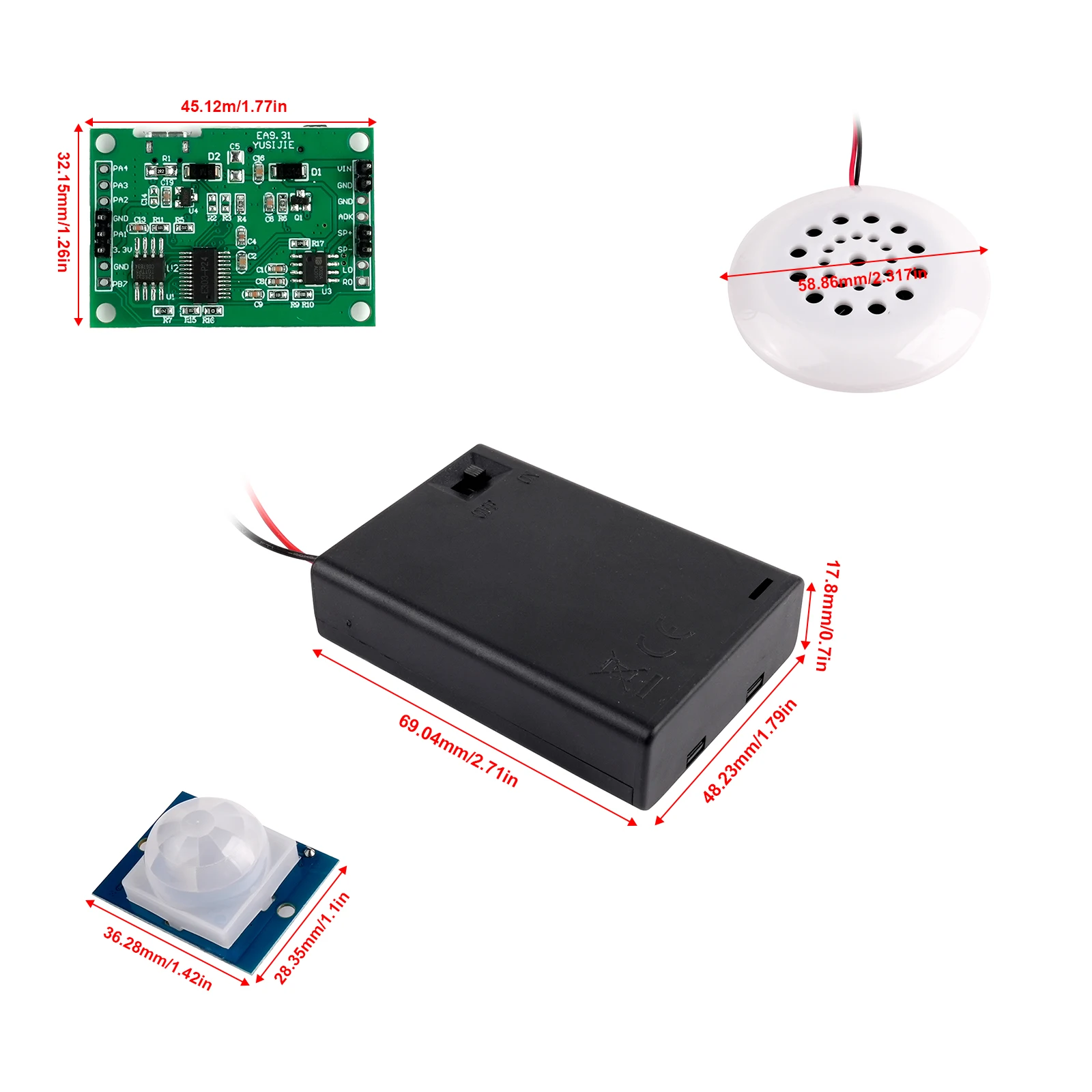 DIY Infrared Motion Sensor Welcome Greeter USB MP3 Module Custom Voice Sound Recorder For Home Store Security Alert System