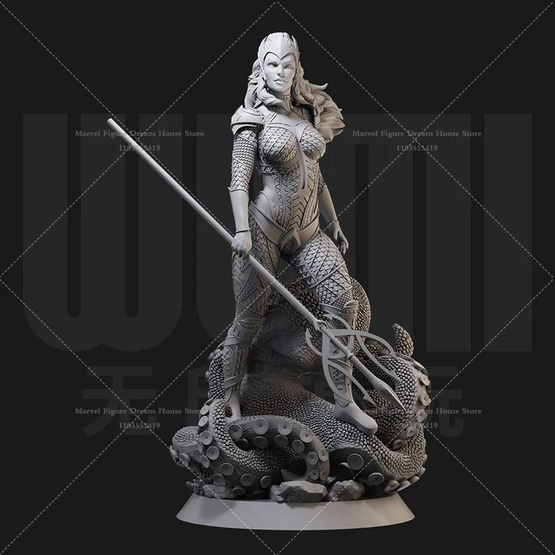 1/24 1/18 مقياس آرثر أكوامان ميرا أكواومان أتلانتس الملك الملكة الجارديان لتقوم بها بنفسك الذاتي تجميعها GK ثلاثية الأبعاد الراتنج غير معلمة دمية #2