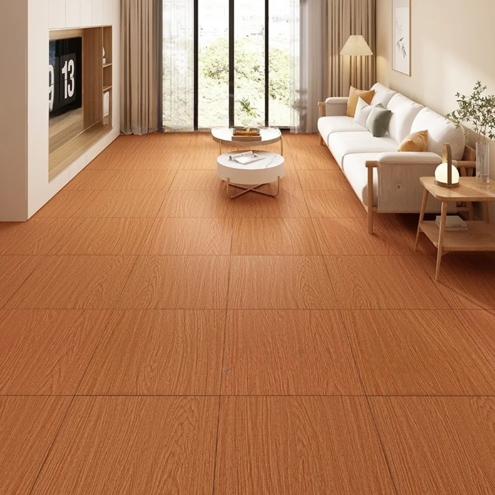 Wood Grain Floor Tiles PVC Self Adhesive Floor Stickers Moisture Proof Water Proof Wall Floor Decal Wall Floor Refurbishment