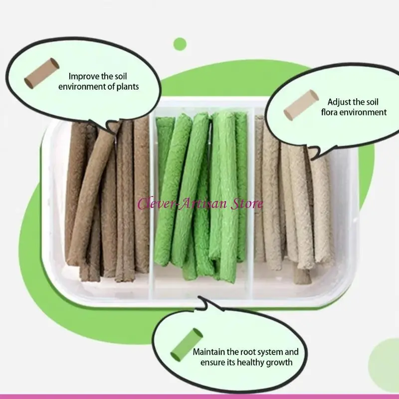 E06B 30 조각 야채 꽃 느린 방출 식물 음식 스틱을위한 개선 된 개화를위한 필수 광물이있는 정원