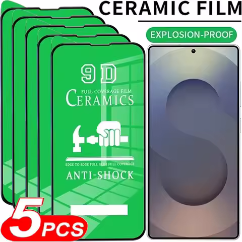 5PCS Clear Ceramic Film For Samsung Galaxy S25 S24 S23 S22 S21 Ultra S20 Plus Screen Protector For Samsung S24 S23 S21 FE Film