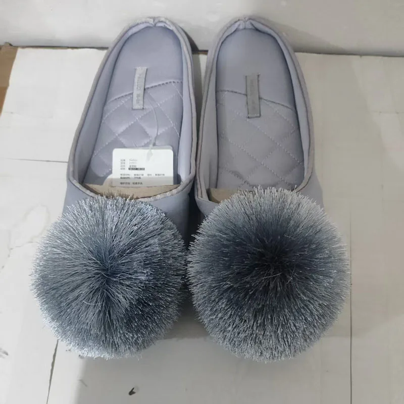 Red/Pink/Gray New Style At Home Slippers Indoor Winter Slippers Adult Women Soft Slipper Lovers Winter House Gilr Shoes