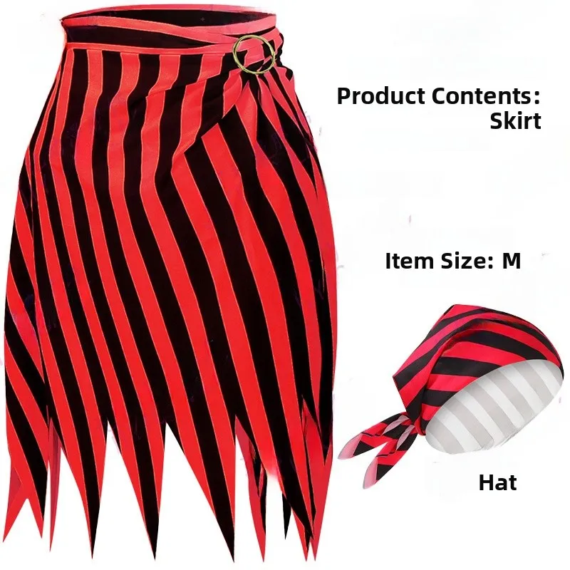 

Оригинальный пиратский наряд на Хэллоуин, клетчатая юбка для танцев, женский косплей, традиционный этнический сценический костюм, весенний костюм