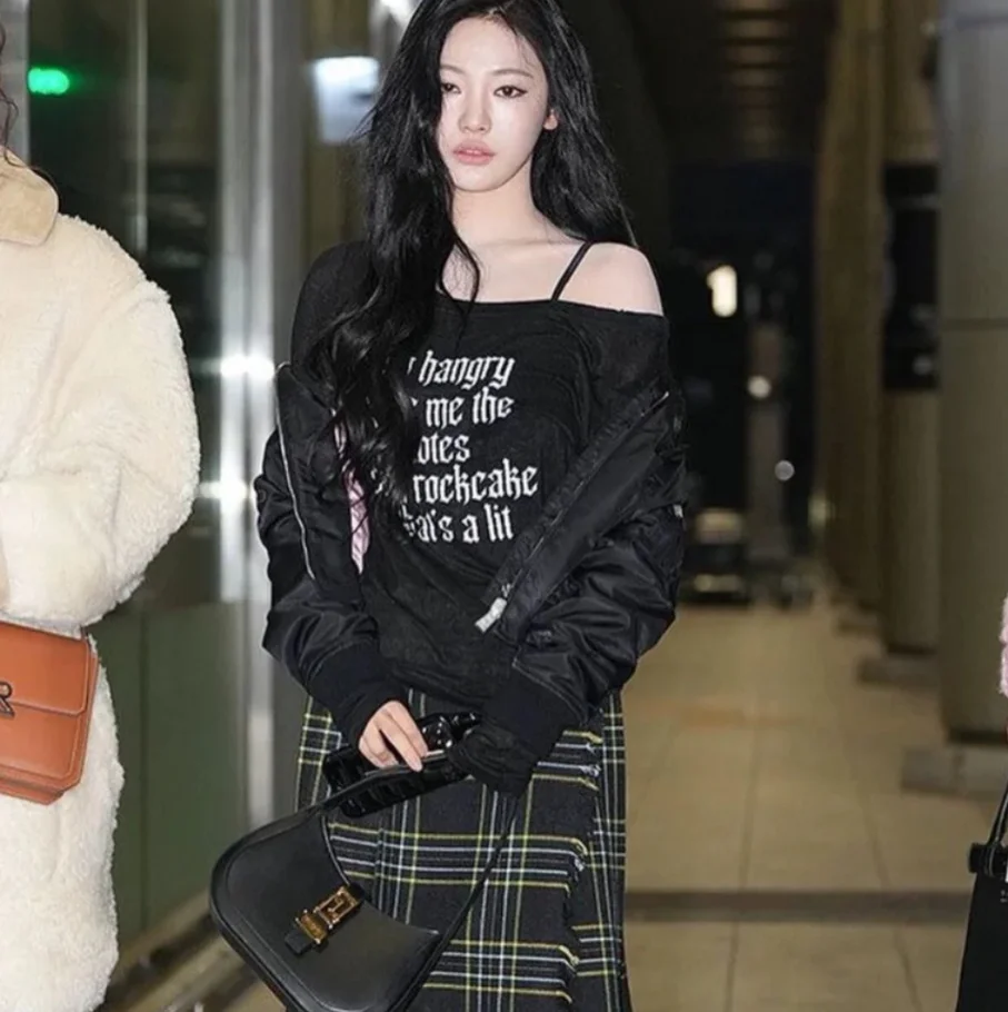 

Женская футболка Rocake Long Sve Slim Fit с эластичным принтом-буквой, повседневная, с высокой талией, из дышащего хлопка, для активного образа жизни