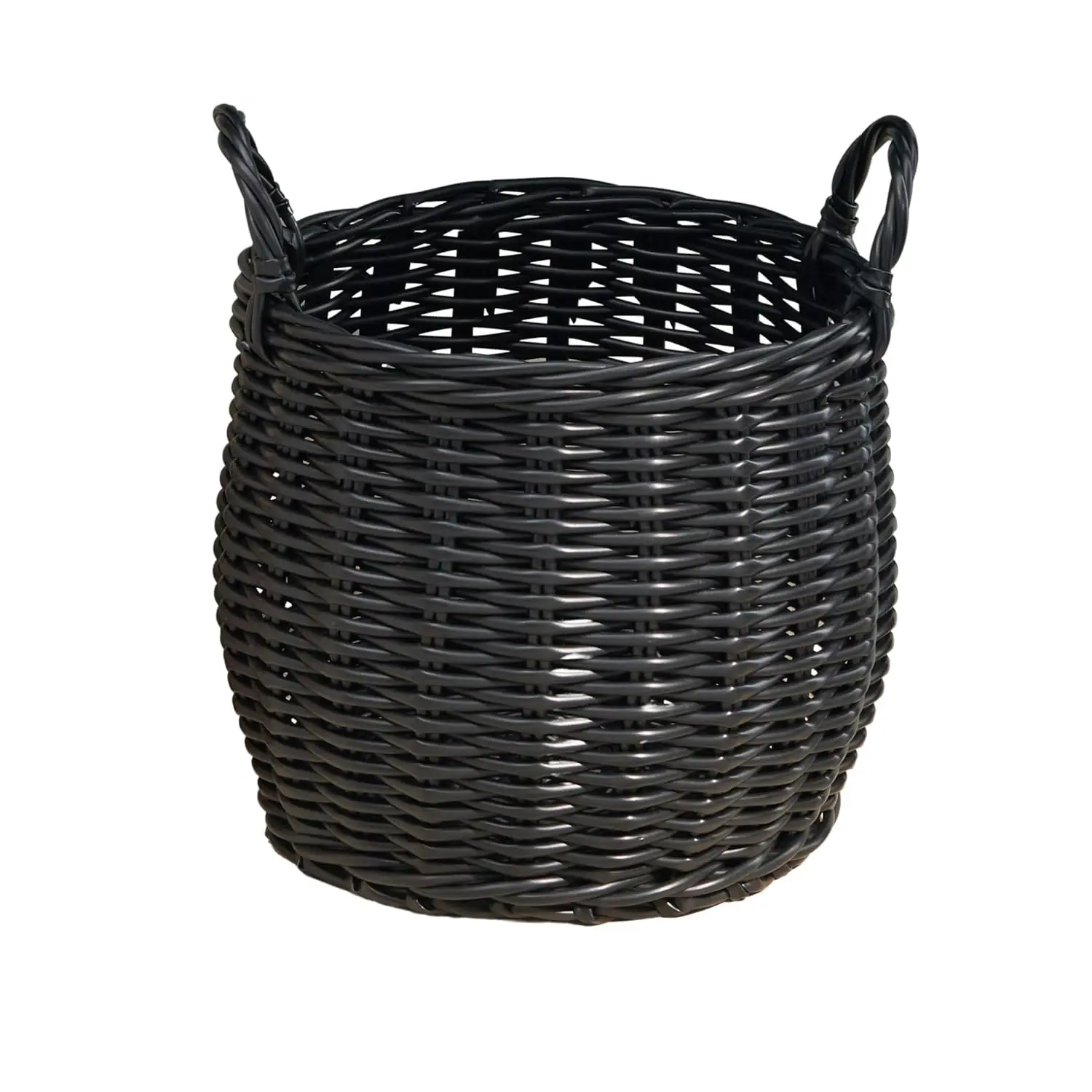 

Isidore Round Resin Woven Basket with Handles | Multi-Purpose Organizer for Halloween & Thanksgiving Storage,, Customized