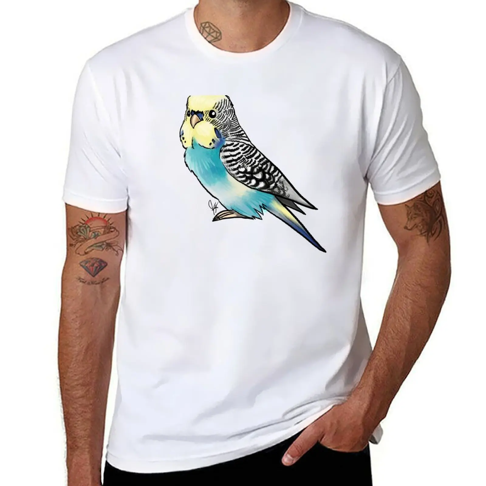

Yellow-faced Blue Budgie Parakeet T-Shirt t shirts designer man t shirt designer T-Shirt