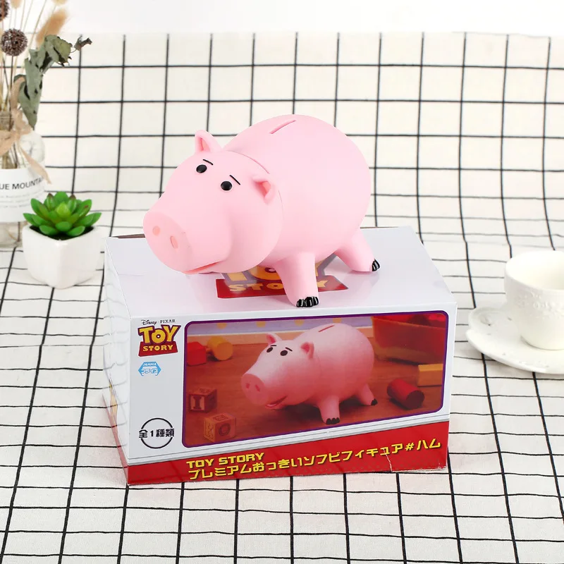 Hucha Rosa de Hamm de Toy Story, Caja de Almacenamiento de Monedas de Dibujos Animados, Decoración de Escritorio, Figura Coleccionable para Niños, Modelo de Figura de Acción de PVC de Cerdo