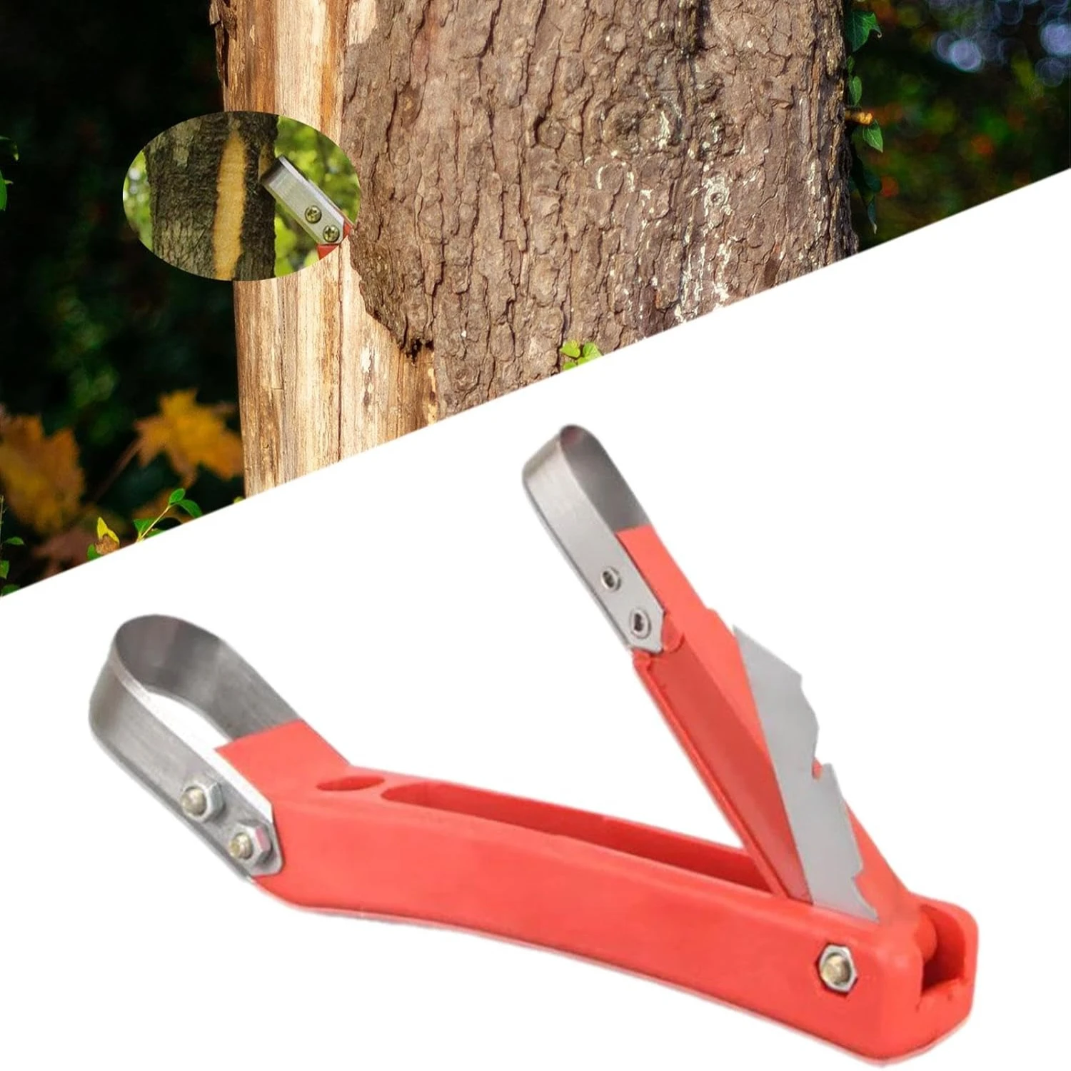 Scraping Tool Multipurpose Log Peeler Debarker,Portable Tree  Removal Tool,Debarking Hand Tool for Flower Pruning, round head