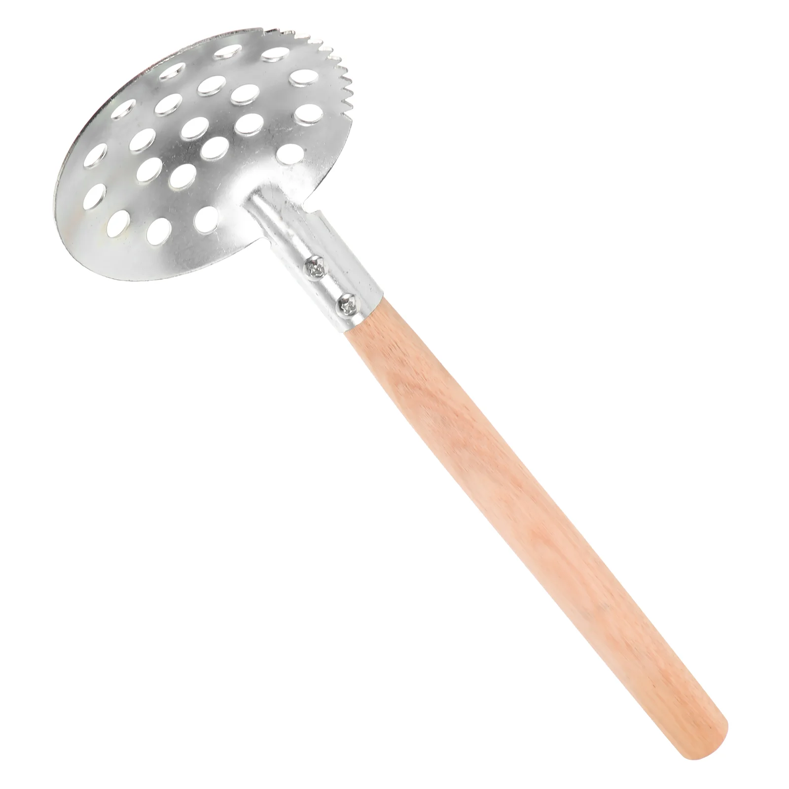 

Serrated Ice Fishing Spoon Scoop Convenient Skimmer Daily Use Outdoor Gear Wood Equipment