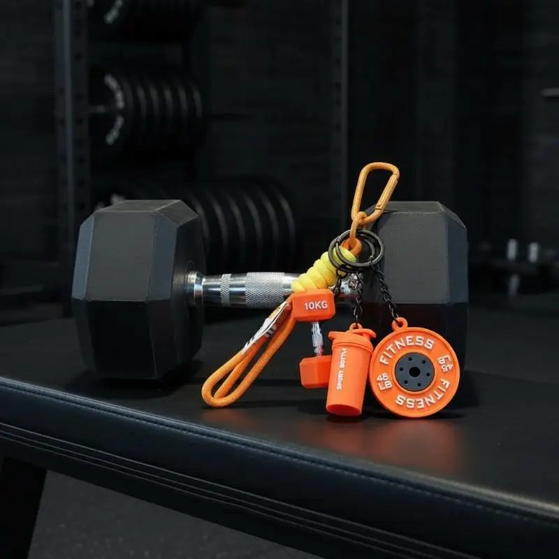 Trendige Fitness-Kreativ-Mini-Schlüsselanhänger, Paar-Auto-Taschen-Fitness-Schlüsselanhänger, Sport-Accessoires – Detail 3