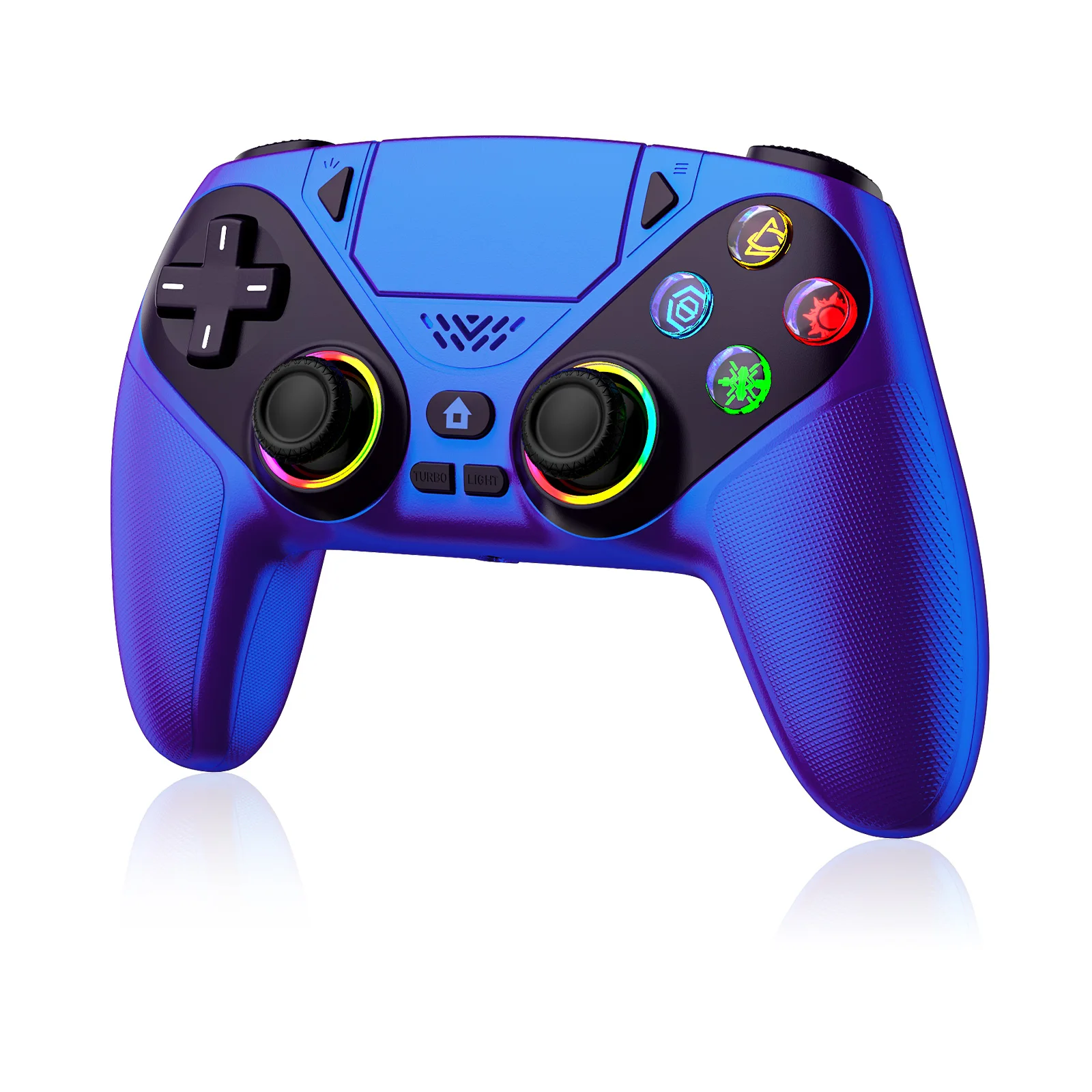 Gamepad RGB For Playstation 5/PS5 Pro/Slim/PC Wireless PS5 Controller Dual Vibration Macro/Turbo Function 3D Game Joystick image 3