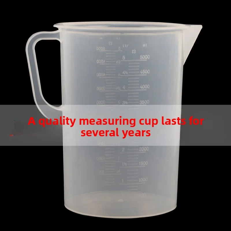 Thickened Premium 5000ml Plastic Graduated Cup Measuring Jug with Scale 5L Capacity Cup for Kitchen Cooking Baking DIY