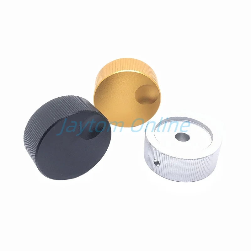 1pc 32/28X13mm Aluminum Alloy Sandblasting Knob Potentiometer Sound Tank Electrical Stove Switch Caps Inner Hole 6mm Screw Type