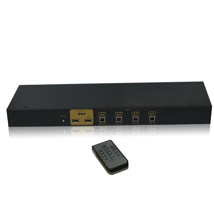 HighTek HK-4T1HUK HD digital signal + kvm splitter, 4/8 hdm i+ kvm splitter switch with remote control