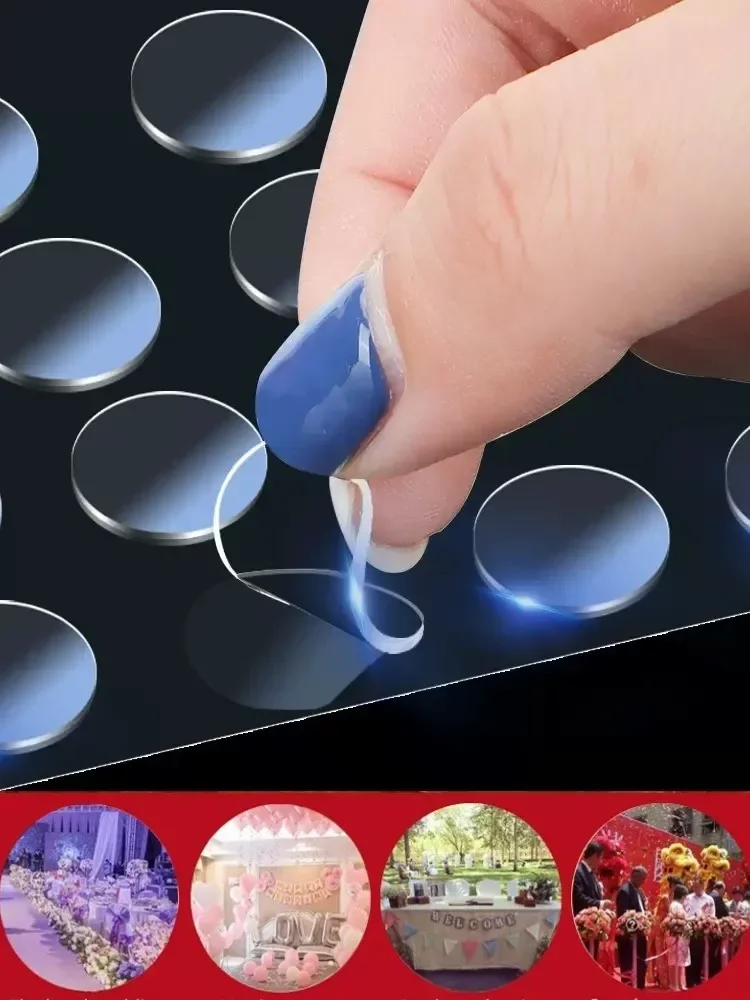 100 pièces ruban adhésif Double face points ronds fixation autocollant acrylique fort pour bricolage Scrapbooking artisanat Production tampon de fixation