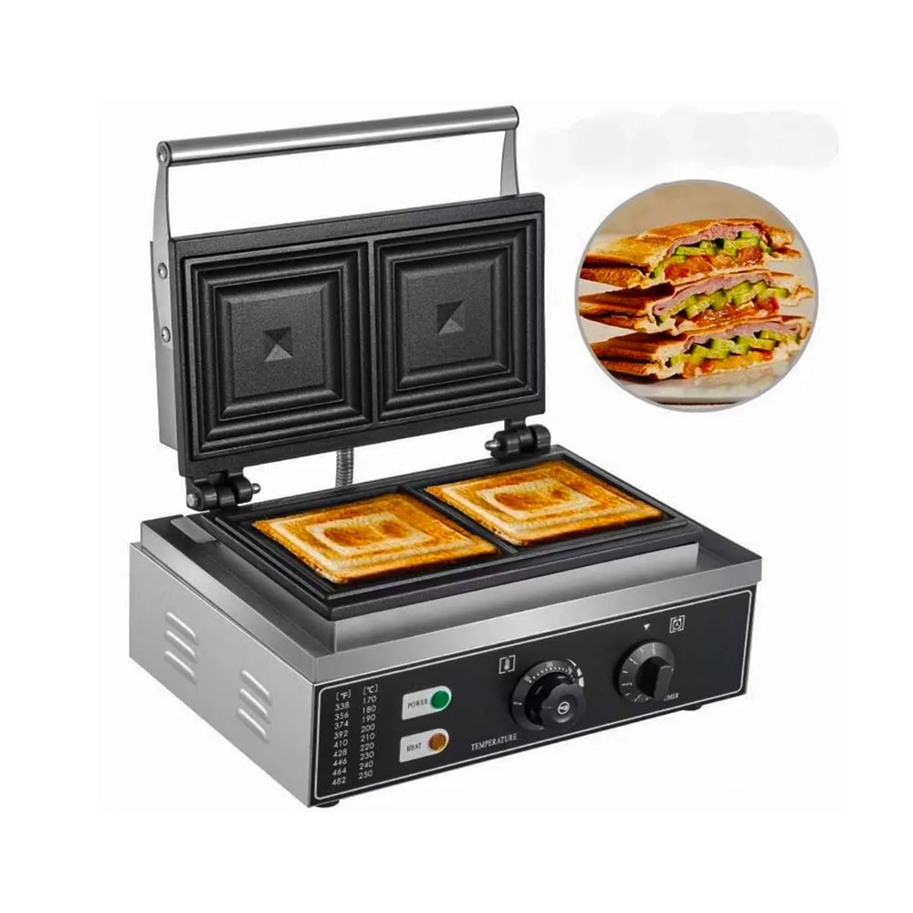 Breakfast Brunch Sandwich Maker Egg Waffle Snack Maker With Easy to Clean Nonstick Coating Plate