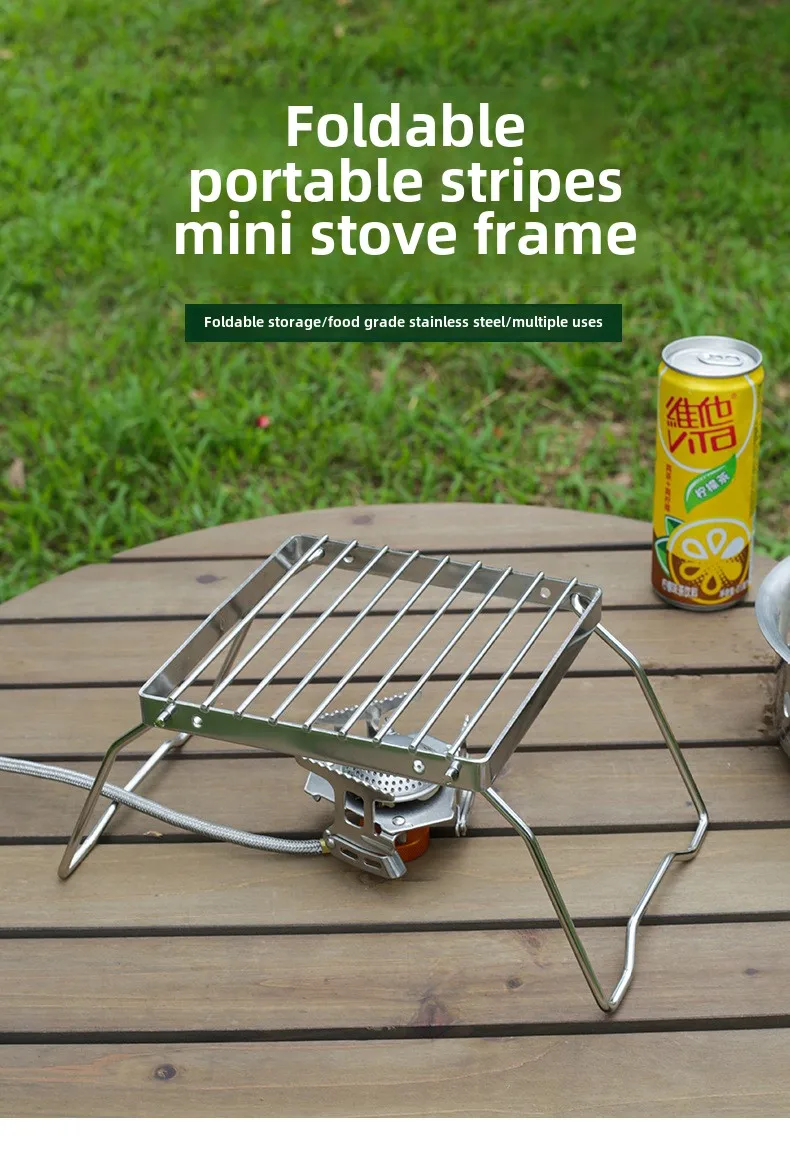 Edelstahl Klappbarer Lagerfeuer-Grill Tragbar Multifunktional Hohe Temperatur- und Korrosionsbeständigkeit Outdoor Camping Barbecue – Detail 2