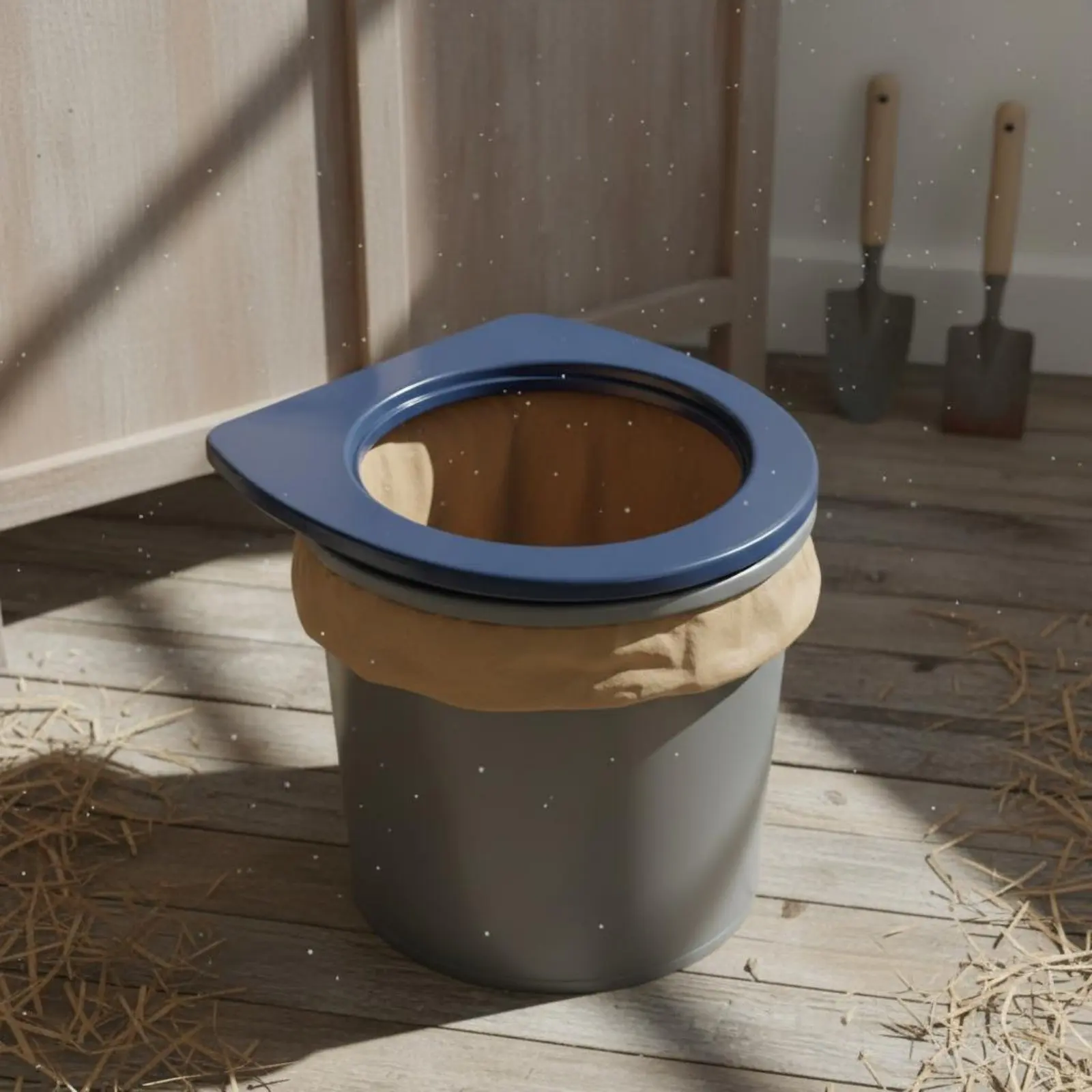 Lidded Pail Toilet Easy to Move Pail Toilet Seat Portable Commode Seat Odor Control Bathroom Item Lightweight for Emergency