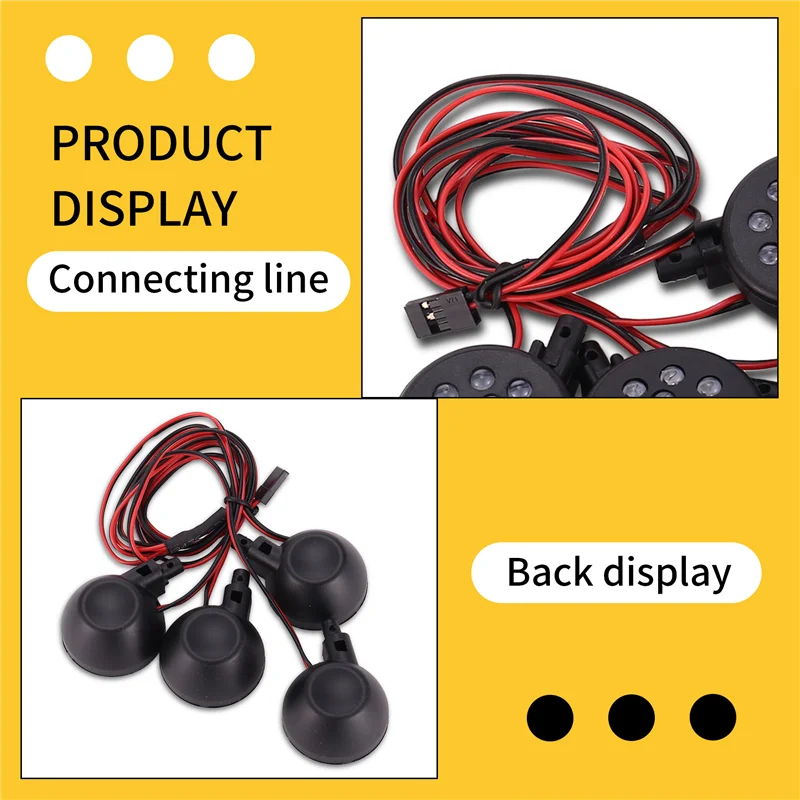 A19Q-4 LED ライト受信機キットプラスチックシェルロータスヘッドライト 1/5 HPI バハ Rovan キングモーター 5B RC カーパーツアクセサリー