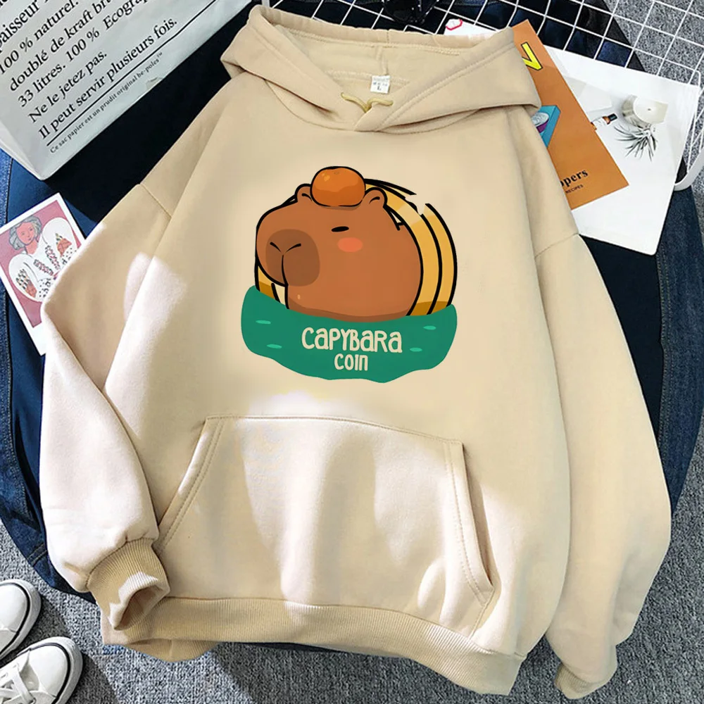 

Capybara hoodie comic trendy elegant graphic streetwear manga women hoddie tracksuits pattern streetwear casual wear anime