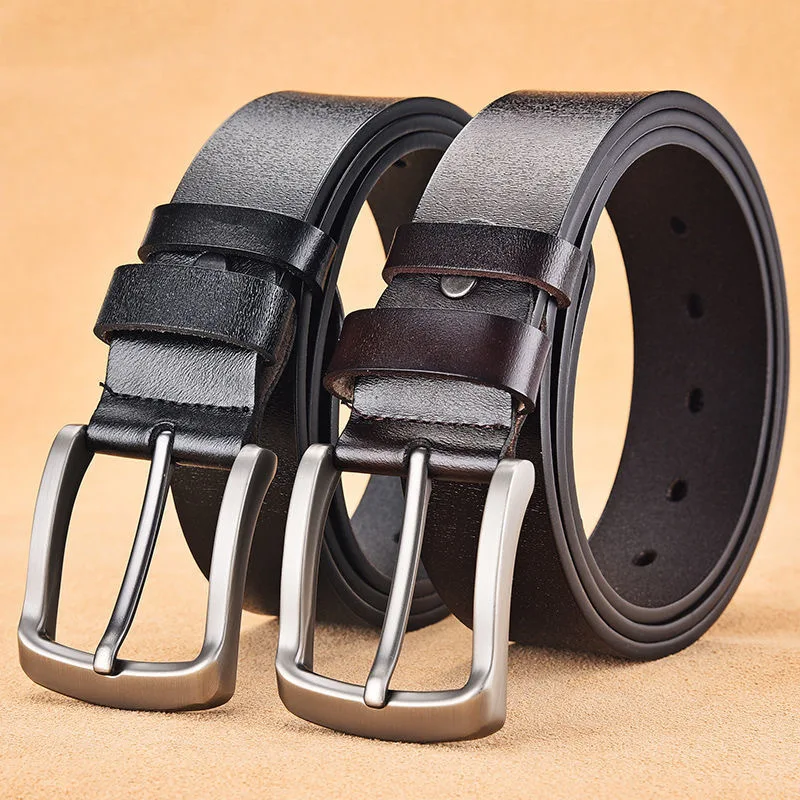 Guter und Günstiger Herren Retro-Dornschließen-Gürtel Geeignet für Formelle Anlässe Hohe Kosteneffizienz Casual Anzug-Hosen-Gürtel Design – Detail 5