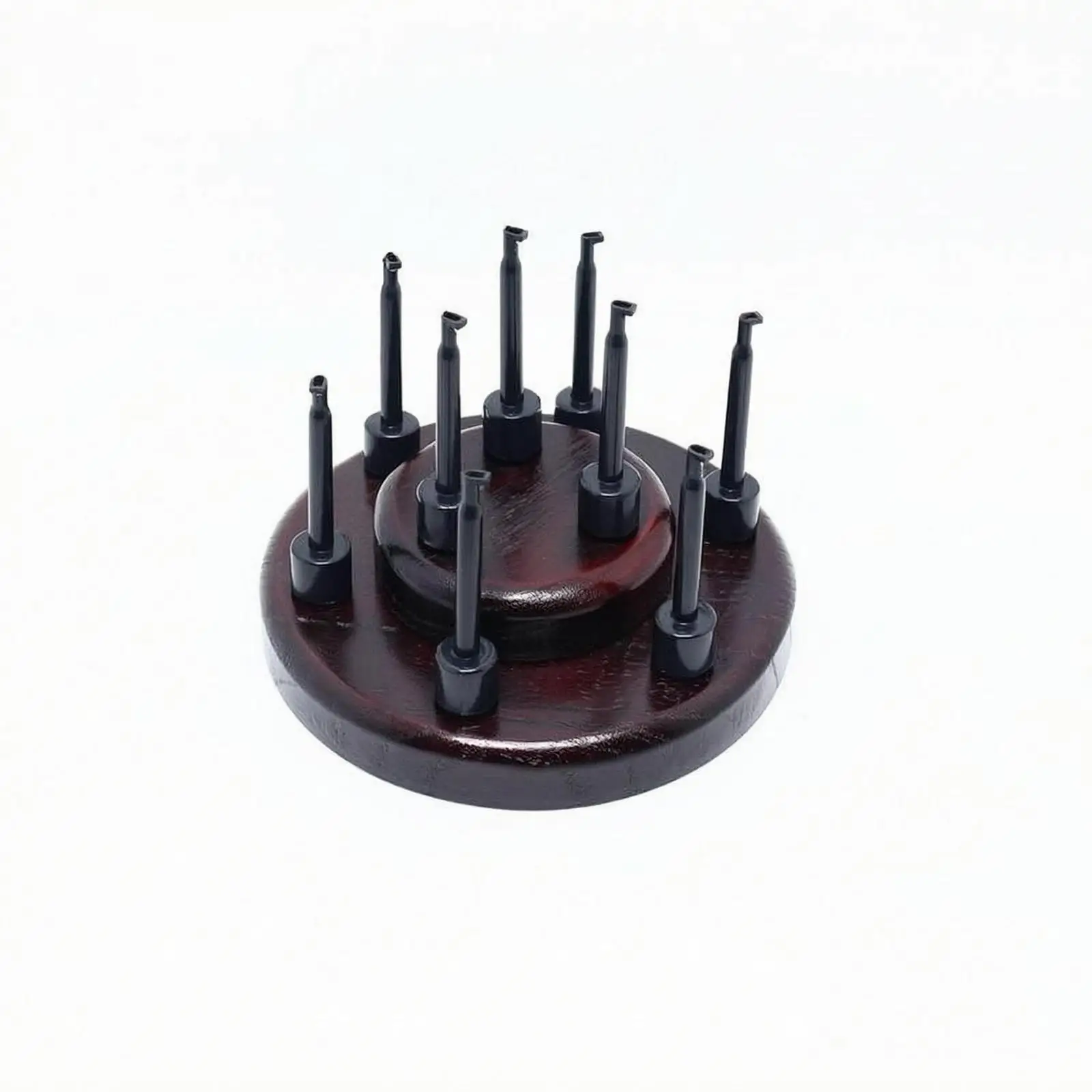 Fly Lures Solid Wood Display Rack Compact Angling Hook Stand Lines and Hooks Holder for Fishing Workspace