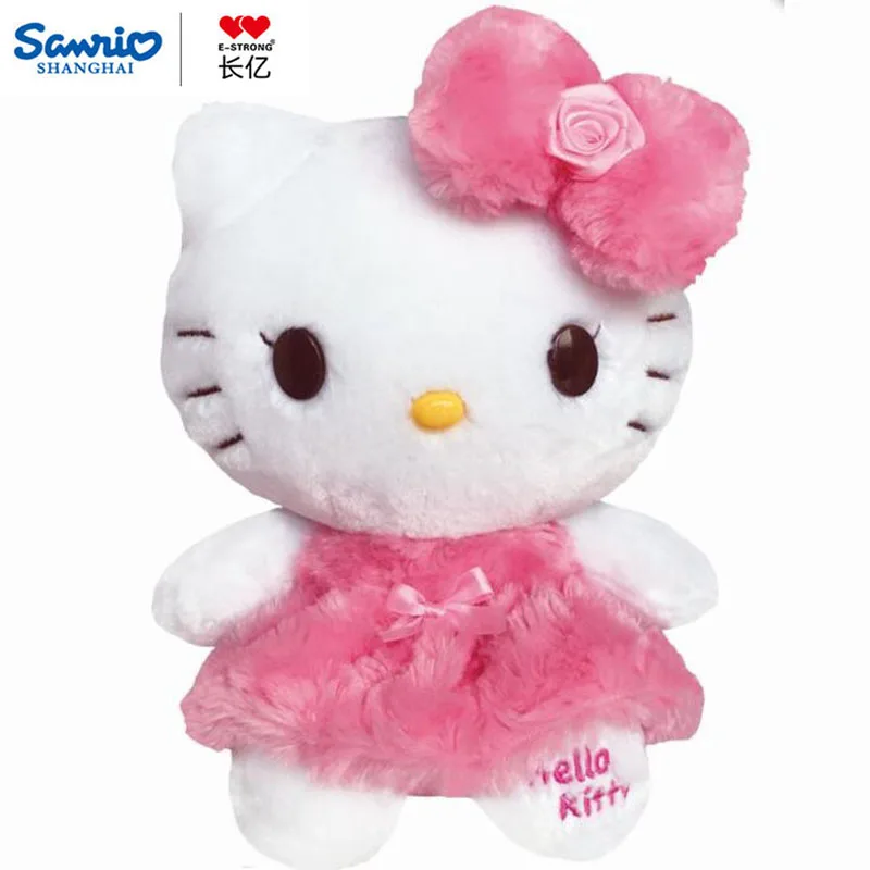 Genuine Sanrio Hello Kitty Anime Stuffed Toys Plushier Soft Pillow Birthday Gifts For Girls Kawaii Melody Kitty Plush Dolls