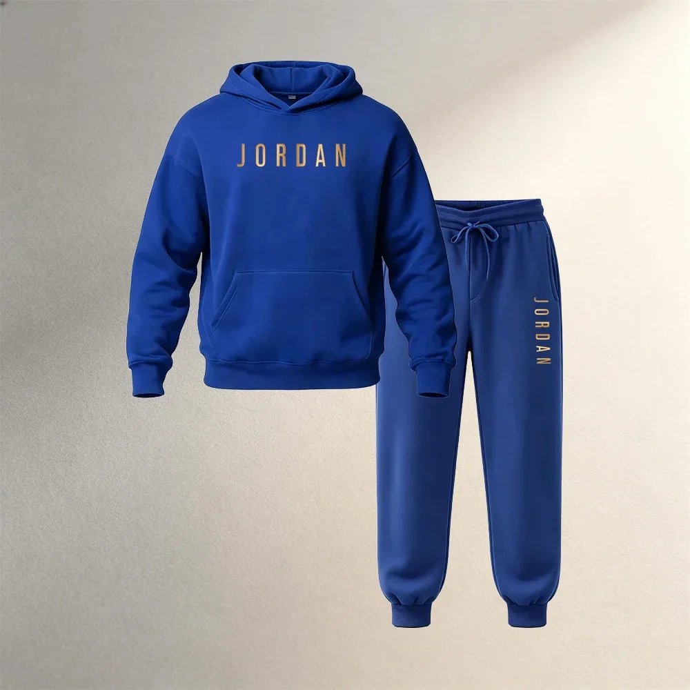 Men's Clothing 2 Piece Pullover Hoodies Autumn Winter Sports Casual Fashion Warm Jogger Pants Loose Street For Male Suits Outfit - view 6