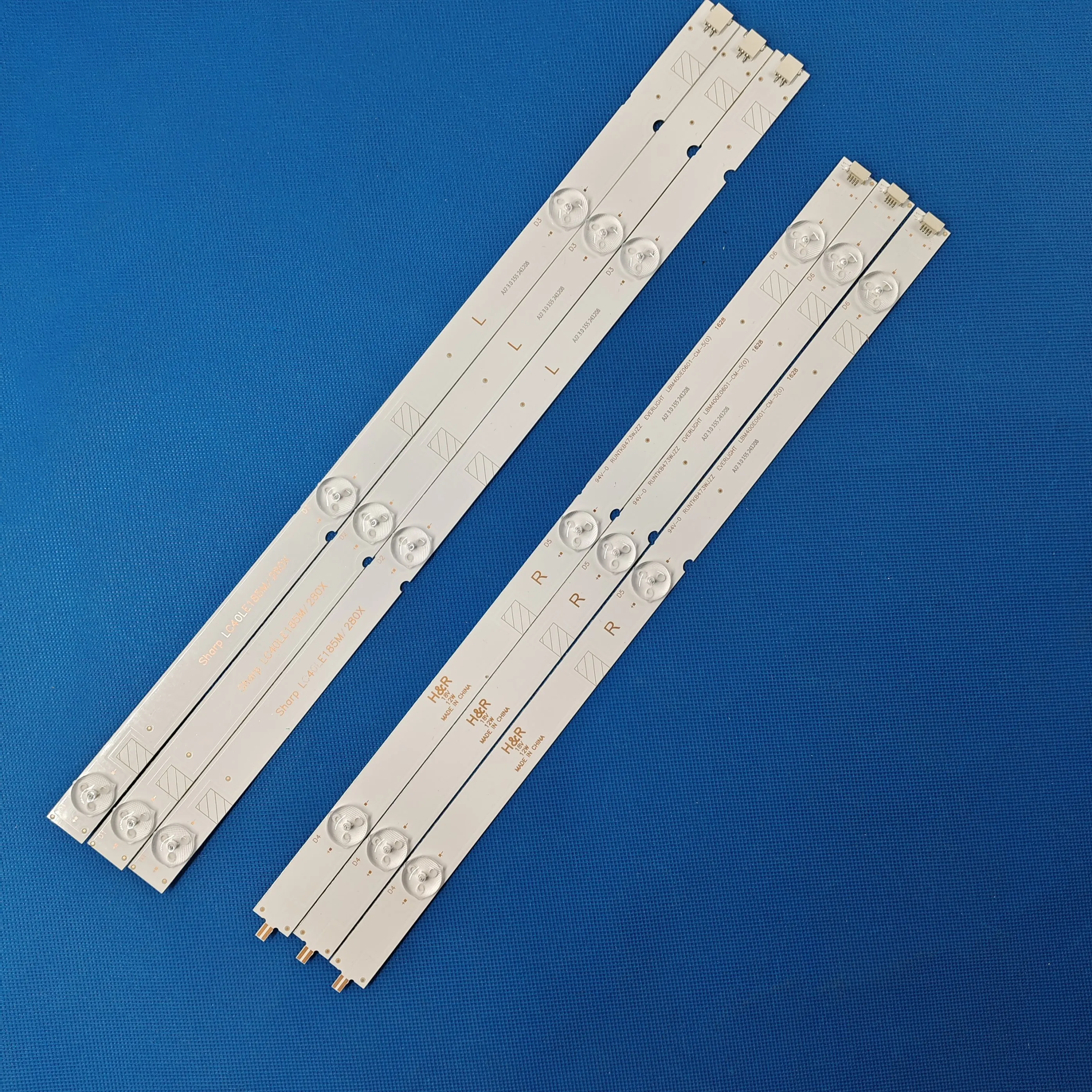 

6qLED backlight strip for Sharp 40"TV LC-40LE280L RUNTKB473WJZZ LBM400E0601-CM-5(0) 773MM