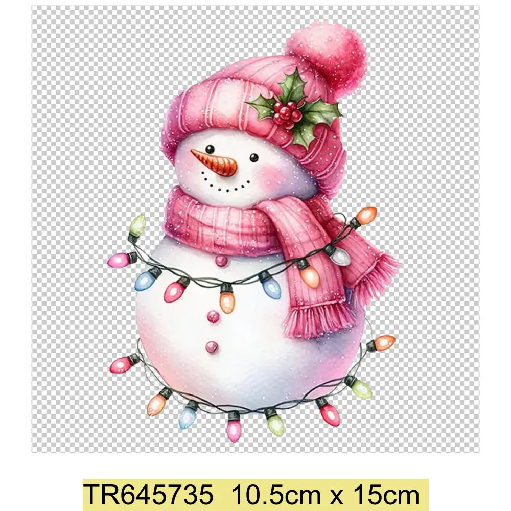 ملصق ضغط حراري مطبوع على ثلج الكريسماس ، مكواة على بقع ، ملصقات فينيل قابلة للغسل لنقل الحرارة للأطفال ملابس وقبعة فستان #5