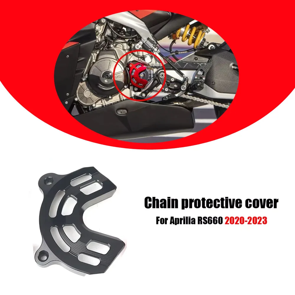 

Motorcycle Front Chain Sprocket Guards Cover Protector For Aprilia RS660 RS 660 2020 2021 2022 2023 2024 TPS Sensor Guard Cover